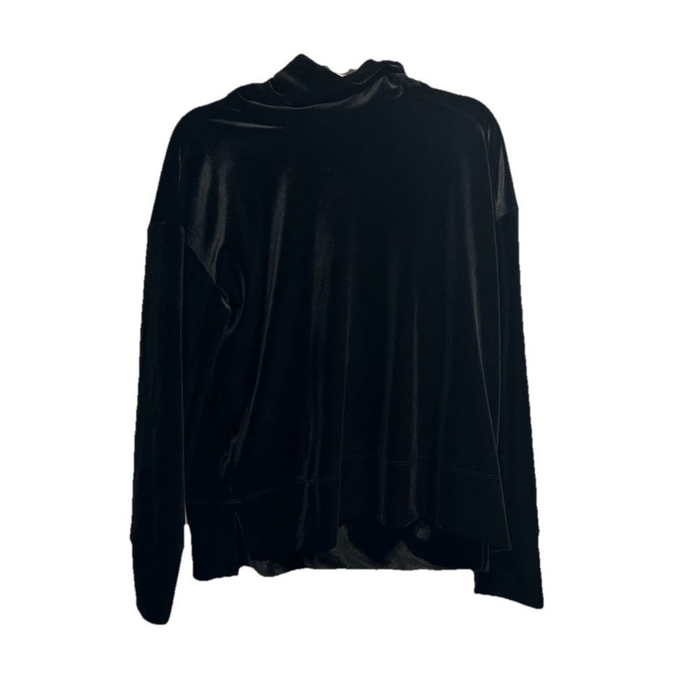 New $138 Lysse New York Velvet Blouse Top Womens Small Pullover Boho Cowl Neck‎